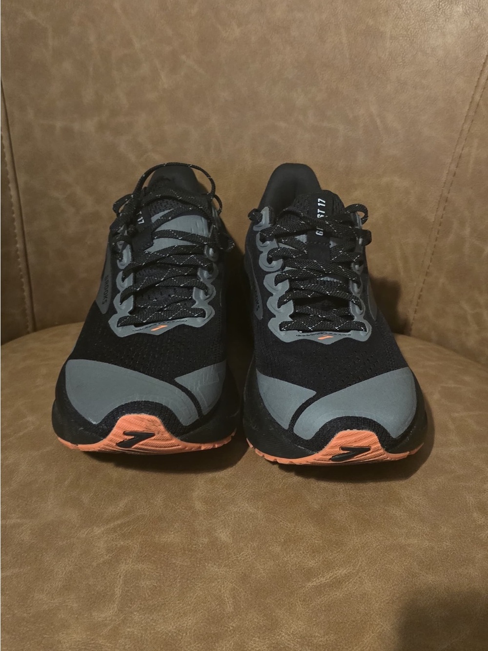Brooks Women's Black Gray with Coral Accent Athletic Shoes